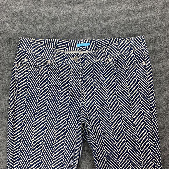 J. McLaughlin Herringbone Pants Womens 10 Mid Rise Straight Leg Zip Fly Pockets - Picture 3 of 10